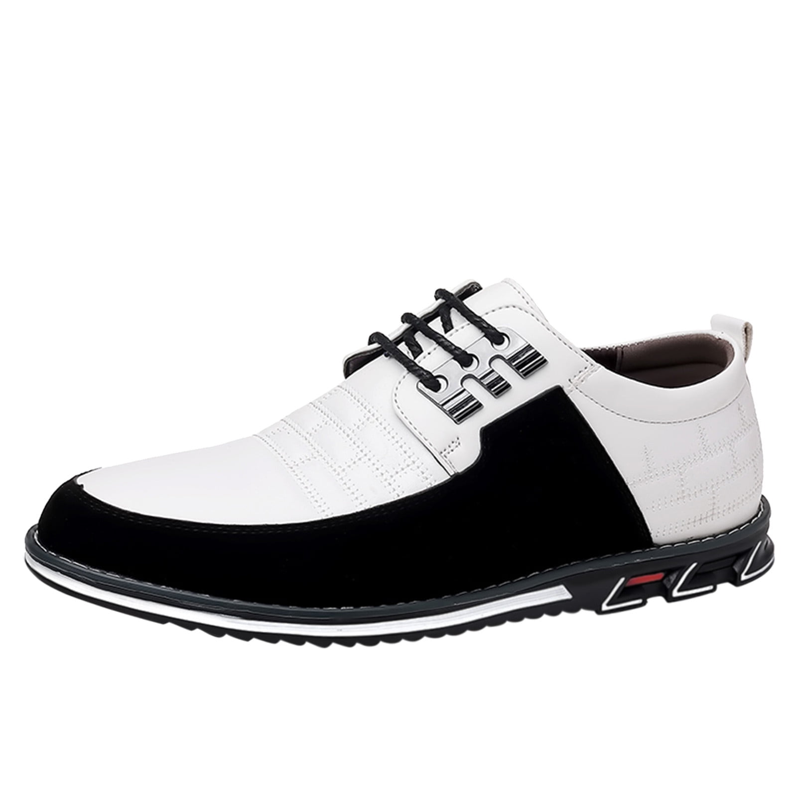 Rrunsv Mens Casual Dress Shoes Men'S Slip on Oxford Dress Shoes White — free download