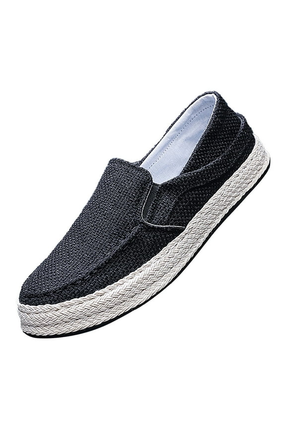 Mens Casual Shoes Mens Loafers Slip-on Dress Shoes Fashion Style Classic Shoes Casual Black,40