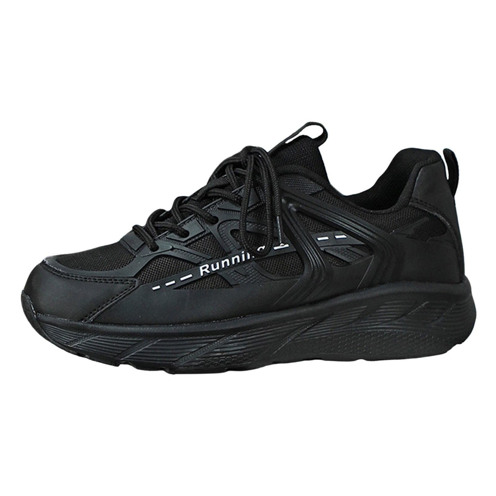 Rrunsv Mens Casual Sneakers Men'S Running Shoes Cushioned Athletic Sneakers Black,42