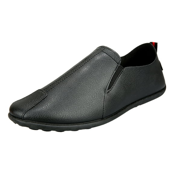Rrunsv Mens House Shoes Mens Loafers Slip-on Dress Shoes Fashion Style Classic Shoes Casual Black,42