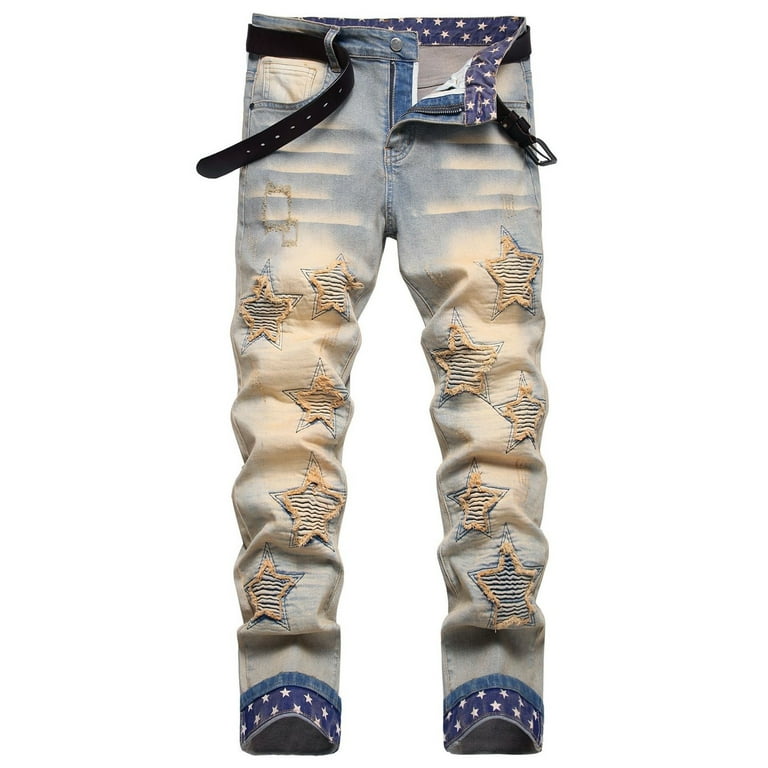 Light ripped jeans men hotsell