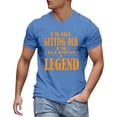 thumbnail image 1 of Rrunsv Mens T Shirt Men's Graphic Tees Letter Print Short Sleeve T Shirts Summer Tee Top Light Blue,XXXL, 1 of 5