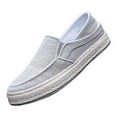 thumbnail image 1 of Rrunsv Non Slip Work Shoes for Men Men's Loafers Shoes Slip On Flats Boat Shoes Grey,40, 1 of 5