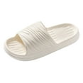 thumbnail image 1 of Rrunsv Open Toe Slippers for Women Slippers for Women Comfy Non-slip Quickly Dry Pillow Sandals Indoor and Outdoor Slides White,39, 1 of 5