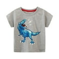 thumbnail image 1 of Rrunsv Shirts for Boys Toddler Baby Boys Short Sleeve Graphic T-Shirt Top Funny Letters Print Cotton Tee Silver,100, 1 of 5