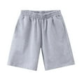 thumbnail image 1 of Rrunsv Shorts for Kids Classic Shorts for Boys Cotton Drawstring Casual Summer Lightweight Grey,90, 1 of 4