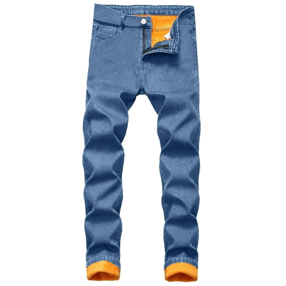 Rrunsv Stretch Jeans Men Men's Ripped Slim Fit Straight Leg Jean Denim Pant Blue,38