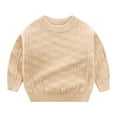 thumbnail image 1 of Rrunsv Sweater for Boys Boys' Long Sleeve Crew Neck Pullover Sweater Bronze,110, 1 of 5