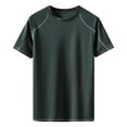 thumbnail image 1 of Rrunsv T Shirts for Men Men's Summer Crewneck Tee Top Letter Graphic Short Sleeve T Shirt Black,XXXXL, 1 of 3