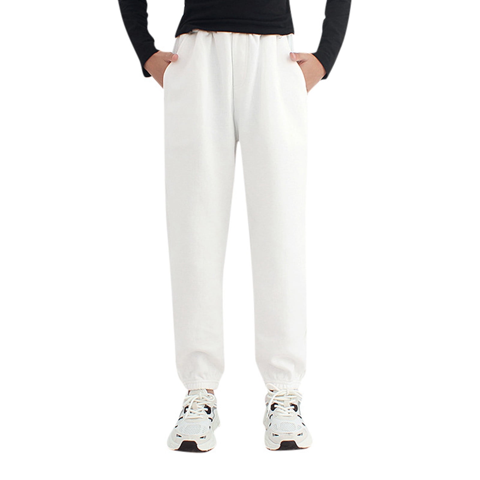 White joggers for toddlers hotsell