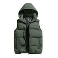 thumbnail image 1 of Rrunsv Vest for Men Work Men's Outdoor Casual Stand Collar Padded Vest Coats Sleeveless Jacket AG,L, 1 of 4