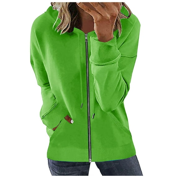 Rrunsv Women Waterproof Lightweight Rain Jackets Windbreaker Packable Outdoor Hiking Hooded Jacket Warm Up Jacket Women Womens Essentials Green,XL