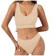 thumbnail image 1 of Rrunsv Womens Tankini Bathing Suits Two Piece Tummy Control Swimsuits Ladies Swimwear Sexy Bikini Sets Beige,M, 1 of 6