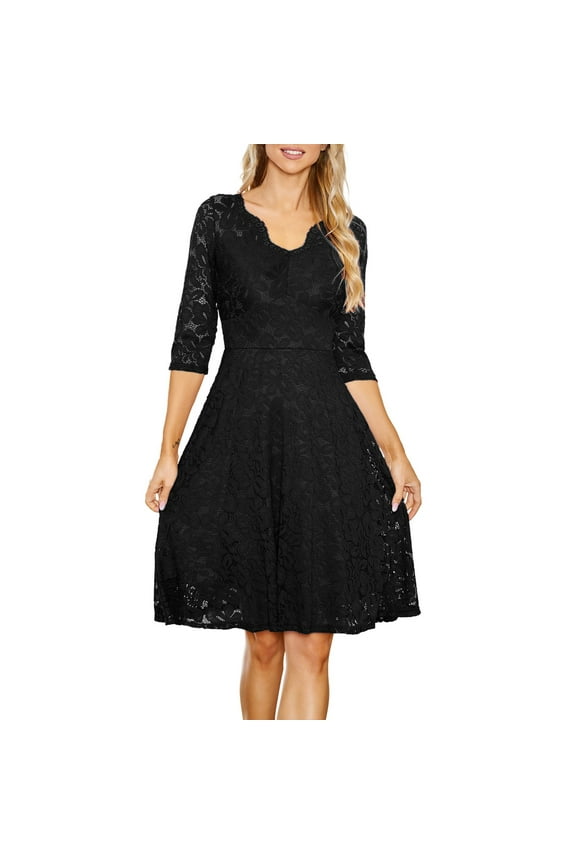 Womens Wedding Guest Dresses Women's Dress Long Sleeve Neck Ruched Side Slit Elegant Party Maxi Dresses Black,S