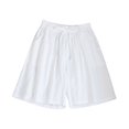 thumbnail image 1 of Rrunsv Womens Workout Shorts Shorts for Women Casual Summer Elastic High Waisted Comfy Cotton Shorts White,XXXL, 1 of 4
