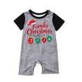 thumbnail image 1 of Rrxhxhs 2026 Family Christmas Matching Pajamas Set Crew Neck Raglan Sleeve Sleepwear Short-Sleeve Romper,12M, 1 of 5