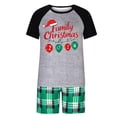 thumbnail image 1 of Rrxhxhs Family Christmas Matching Pajamas Set Crew Neck Raglan Sleeve Sleepwear Short-Sleeve Plaid Shorts Set, 1 of 5