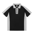 thumbnail image 1 of Rrxhxhs Golf Shirts for Men Color Block Collared Quarter Zip Short Sleeve Breathable Casual Athletic Tops,L, 1 of 6