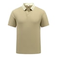 thumbnail image 1 of Rrxhxhs Golf Shirts for Men Summer Fashion Contrast Collared 2-Button Short Sleeve Leisure Thin Ice Silk Business Casual Tops,2XL, 1 of 7
