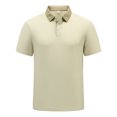 thumbnail image 1 of Rrxhxhs Golf Shirts for Men Summer Fashion Contrast Collared 2-Button Short Sleeve Leisure Thin Ice Silk Business Casual Tops,4XL, 1 of 8