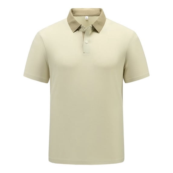 Rrxhxhs Golf Shirts for Men Summer Fashion Contrast Collared 2-Button Short Sleeve Leisure Thin Ice Silk Business Casual Tops,4XL