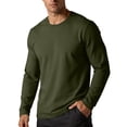 thumbnail image 1 of Rrxhxhs Mens T Shirts Solid Color Crew Neck Long Sleeve Soft Lightweight Casual Pullover Tops,L, 1 of 8