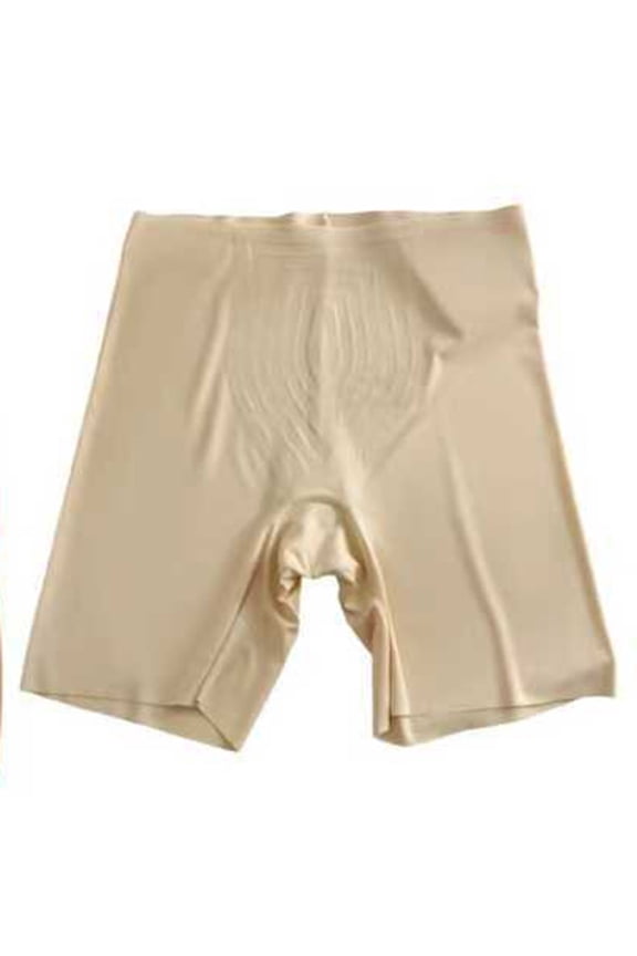 Women's Shapewear Control Panties Solid Color High Waist Embossed Seamless Tummy Control Butt Lifting Anti-Chafing Mid Thigh Shaping Shorts,L