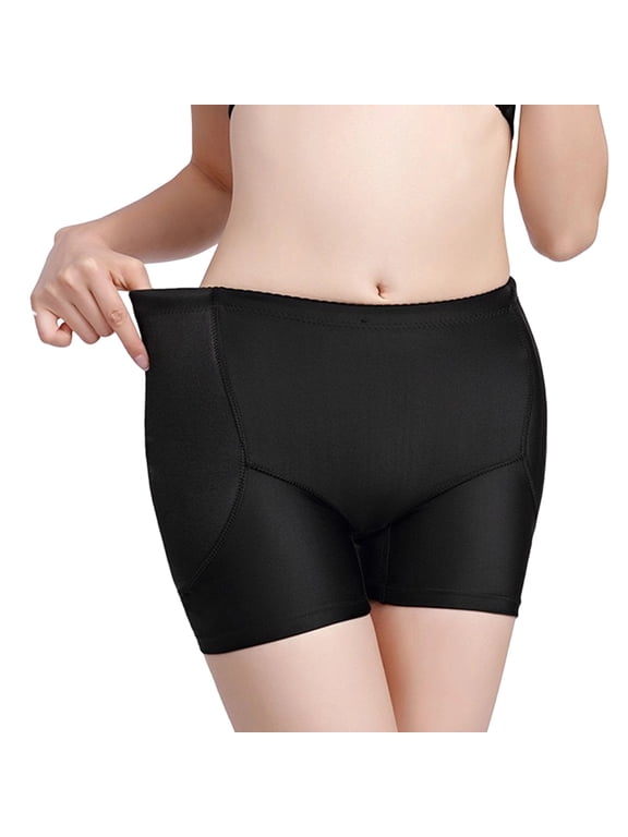 Women's Shapewear Control Panties Solid Color High Waist Padded Hip Tummy Control Butt Lifting Anti-Chafing Shaping Shorts,XL