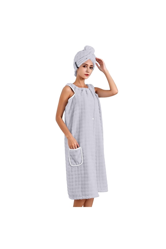 Womens Bathrobe Summer Solid Color Waffle Textured Sleeveless Button Front Home Comfy Regular Wear Robe with Side Pockets