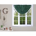 thumbnail image 1 of Rs8 1-Piece Hunter Green Swag Waterfall Insulated Foam Lined Blackout Rod Pocket Window Valance 48"Wx 38"L, 1 of 2