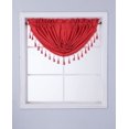 thumbnail image 1 of Rs8 1-Piece Red Swag Waterfall Insulated Foam Lined Blackout Rod Pocket Window Valance 48"Wx 38"L, 1 of 1