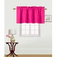 thumbnail image 1 of Rs9 1-Piece Hot Pink Swag Straight Insulated Foam Lined Blackout Rod Pocket Window Valance 38"Wx 18"L, 1 of 5