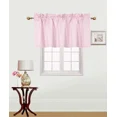 thumbnail image 1 of Rs9 1-Piece Pink Swag Straight Insulated Foam Lined Blackout Rod Pocket Window Valance 38"Wx 18"L, 1 of 5