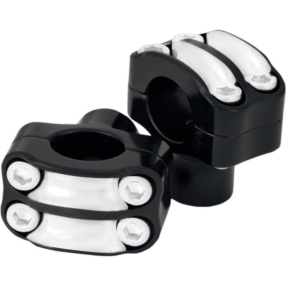 Rsd 0208-2050-BM Nostalgia Risers for 1in. Handlebars - 4-Bolt - Contrast Cut