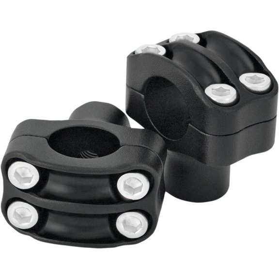 Rsd 0208-2050-SMB Nostalgia Risers for 1in. Handlebars - 4-Bolt - Black Ops