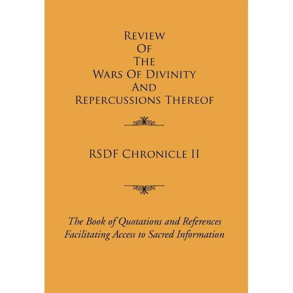 Rsdf Chronicle II: Review of the Wars of Divinity and Repercussions Thereof (Hardcover)