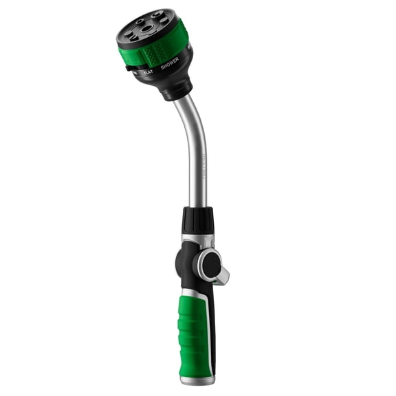 Rsetmo Heavy Duty Watering Wand, 9 Spray Patterns Water Hose Wand with Adjustable Spray Width & 2-Way Direction Control, High Pressure Hand Sprayer Nozzle for Plants, Lawn, Car Washing & Pet Washing