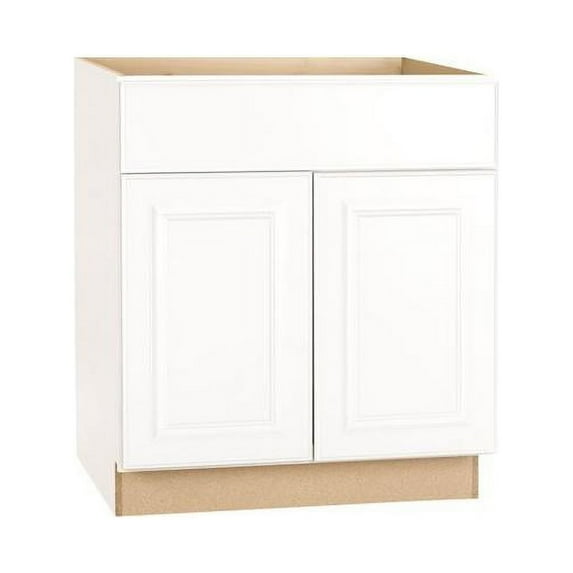 Rsi Home Products Hamilton Sink Base Cabinet, Fully Assembled, Raised Panel, White, 30X34-1/2X24 In. - 2478257
