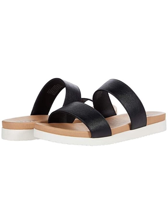 Rsvp Blimp Sandals Women US 7 Black 2-Straps Comfort Casual Slip-On Slide KHD570
