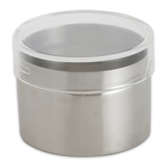 4-Oz Clear Top Magnetic Tin Stainless Steel Home or Office Food Storage