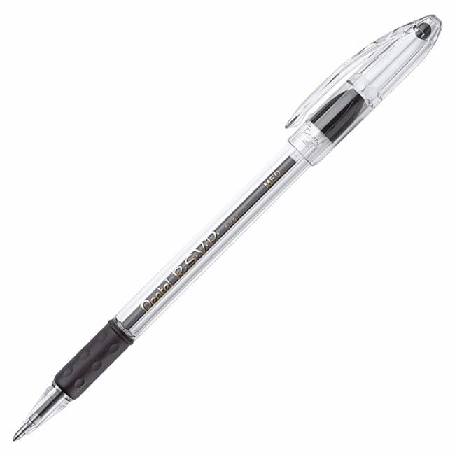 Rsvp Refillable Ballpoint Pen, Medium Tip, Black Ink, Pack - 12