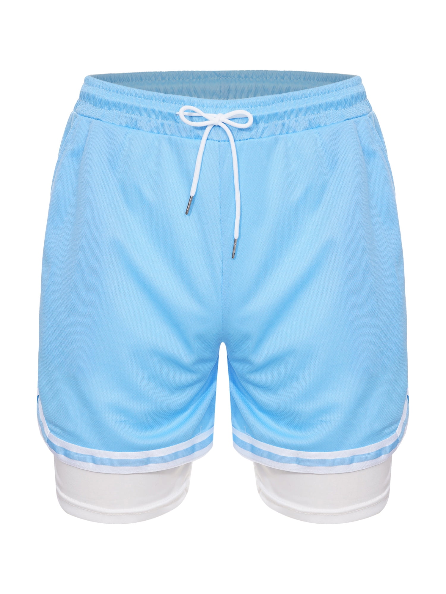 Rswnyirn Kids Boys 2 in 1 Running Athletic Shorts Mesh Quick Dry Sport ...