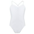 thumbnail image 1 of Rswnyirn Kids Girl Camisole Ballet Leotards Bodysuit One Piece Swimwear White 8-10, 1 of 6