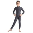 thumbnail image 1 of Rswnyirn Kids Girls Boys One Piece Gymnastics Full Body Bodysuit Long Sleeve Ballet Dance Jumpsuit Dark Grey 7-8, 1 of 7