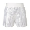 Rswnyirn Kids Girls Sparkly Sequins Hip Hop Jazz Dance Shorts Tumbling