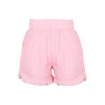 thumbnail image 1 of Rswnyirn Kids Girls Straight Leg Denim Shorts High Waist Boyfirend Style Raw Hem Loose Fit Jean Pink 140, 1 of 7