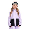 thumbnail image 1 of Rswnyirn Kids Girls Winter Windproof Skiing Jacket Thick Warm Outdoor Snowboard Hooded Snow Coats Light Purple 6, 1 of 7