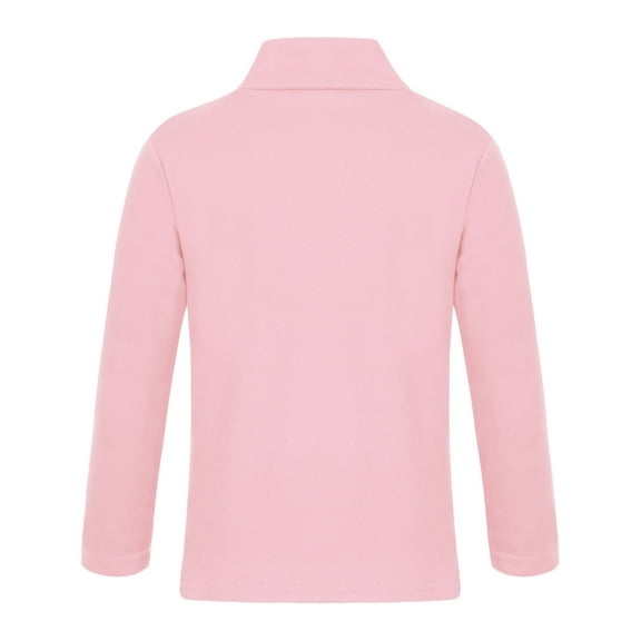 Rswnyirn Kids Mock Neck Base Layer Tops Winter Warm Thermal Tops Pink 11-12