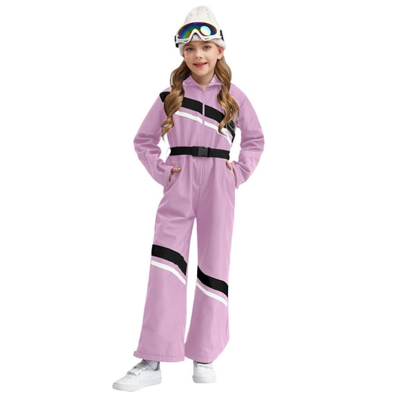 Rswnyirn Kids Snowsuits Girls Ski Suits Jackets Jumpsuits Waterproof Skiing Snowboarding Jumpsuits Pink 10