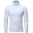 thumbnail image 1 of Rswnyirn Men Slim Fit Lightweight Long Sleeve Pullover Top Turtleneck T-Shirt Undershirt Thermal Base White L, 1 of 4